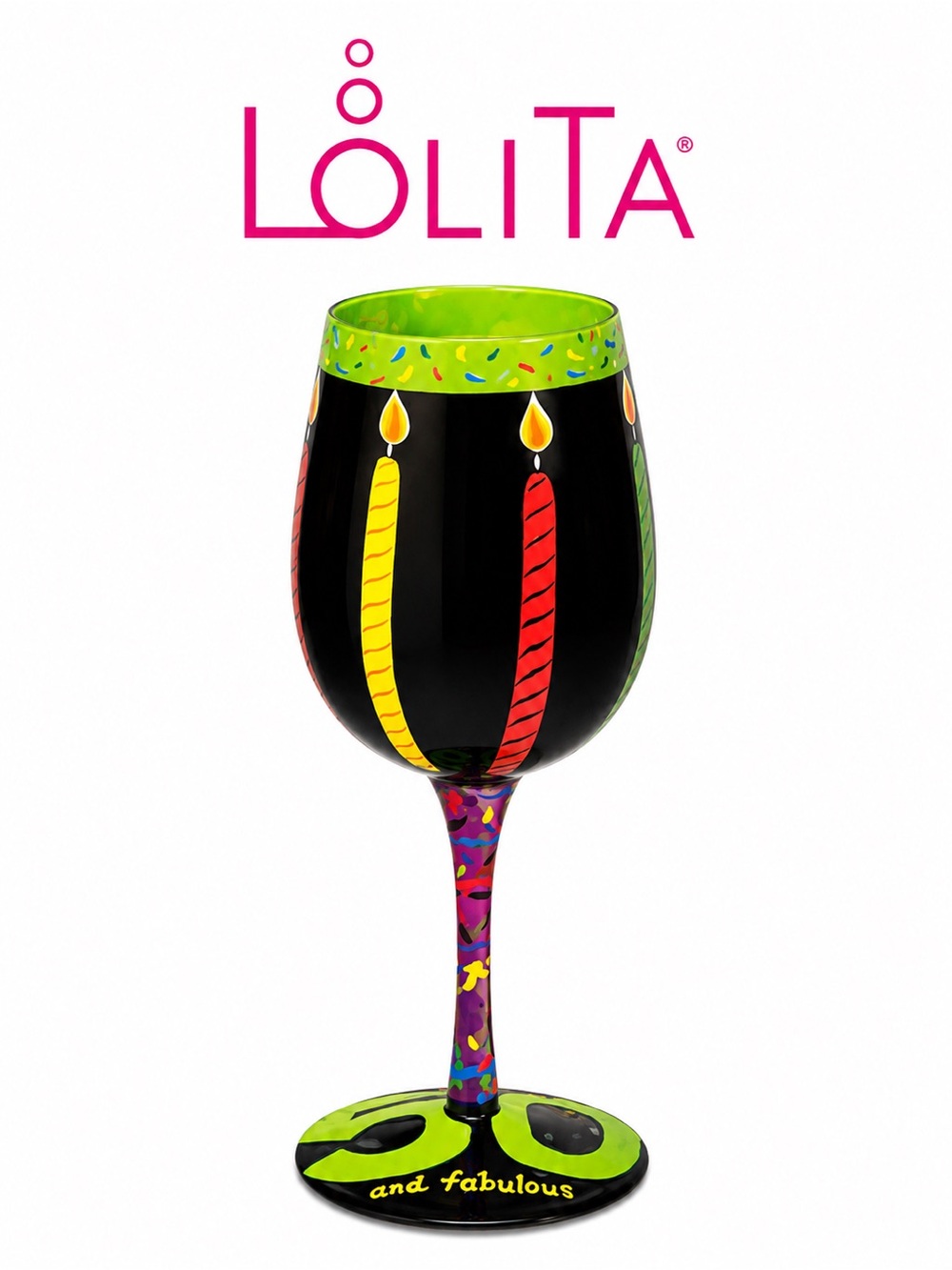 LOLITA “50 and Fabulous” Wine Glass